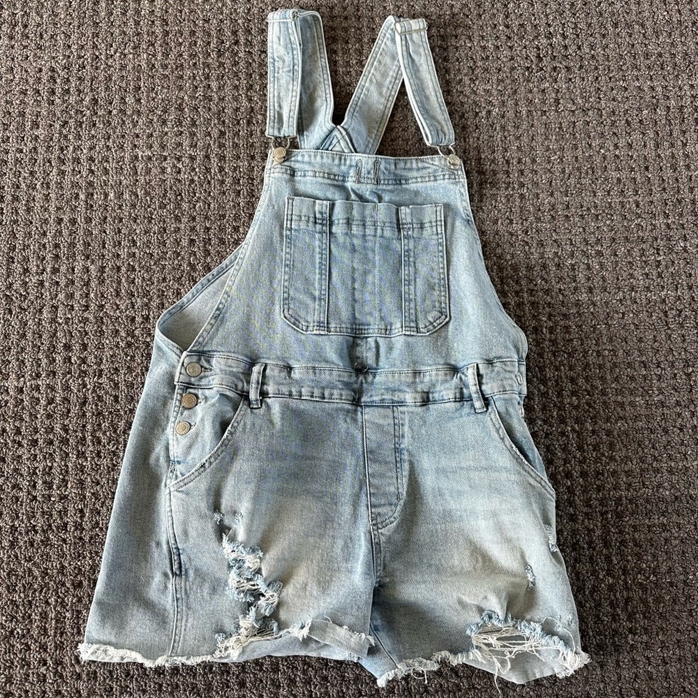 Light Blue Denim Overalls